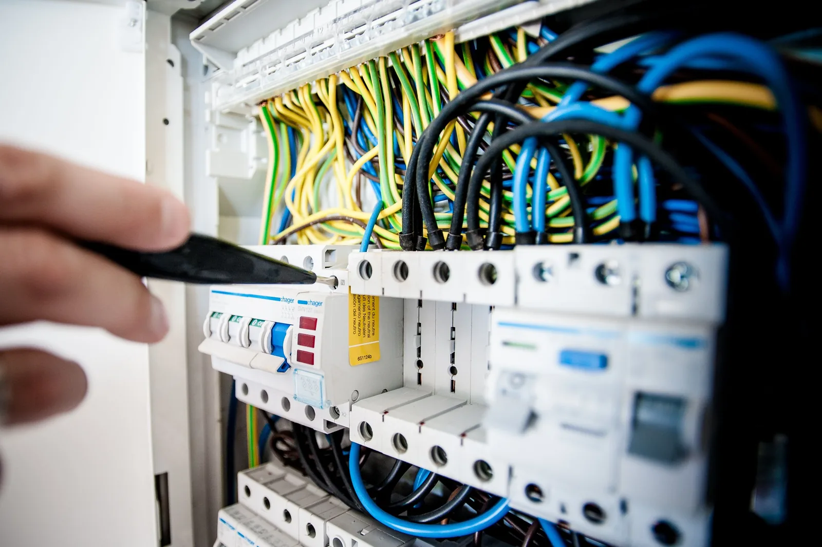 Electrical panel assessed during a service upgrade quote in Cincinnati